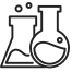 Scientific vials icon